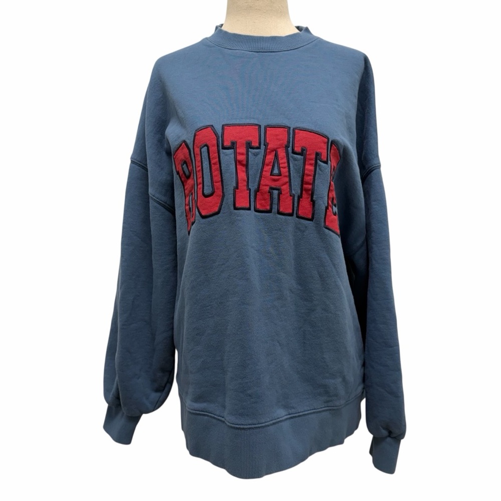 Rotate Birger Christensen Sunday Heavy Sweat Crewneck Blue Size X-Small - Picture 2 of 10